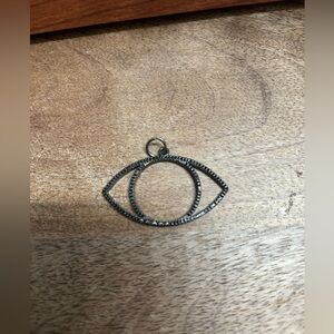 Oak and Ivy Black Micro Pave Eye Pendant